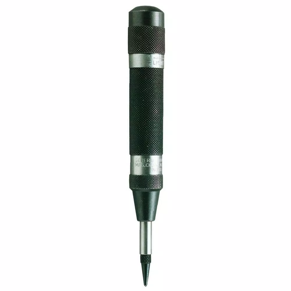General Tools Heavy-Duty Automatic Center Punch with Adjustable Impact and Replaceable Steel Point