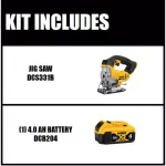 DEWALT 20V MAX Cordless Jig Saw Kit with (1) 4.0 Ah Lithium-Ion Battery thumbnail 2