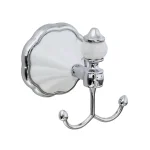 MODONA Flora 4-Piece Bathroom Accessories Set - White Porcelain & Polished Chrome thumbnail 2