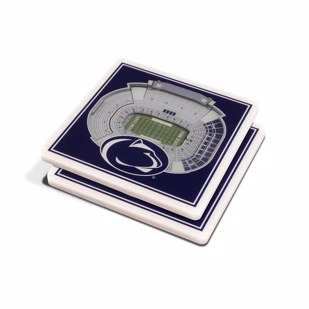 YouTheFan NCAA Penn State Nittany Lions StadiumViews 3D Acrylic Coasters, 2-Pack