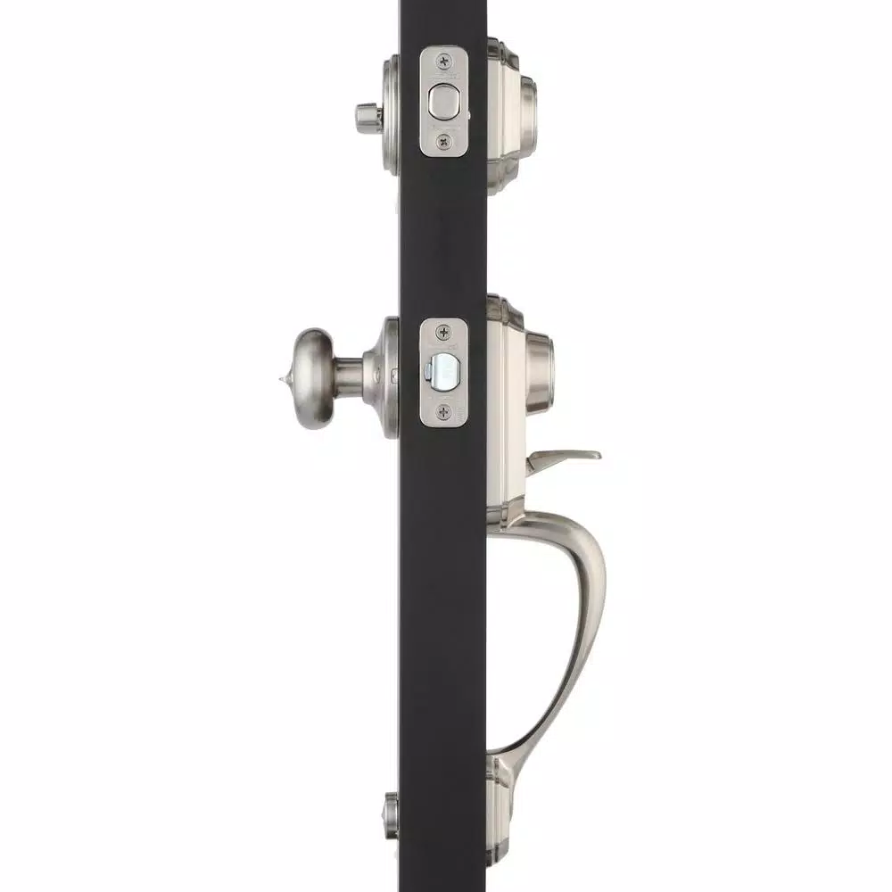 Kwikset Montara Keyed Entry Handleset with Single Cylinder Deadbolt, Satin Nickel