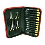 Stalwart Precision Jewelers Tool Set, 17-Piece Electronics Repair Kit with Magnetic Screwdrivers and Pliers thumbnail 1