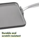 GreenPan Chatham 11 in. Hard-Anodized Aluminum Ceramic Nonstick Square Griddle, Gray thumbnail 4