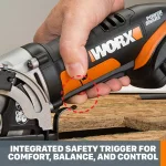 Worx POWER SHARE 20V Cordless 3-3/8 in. Compact Circular Saw Kit thumbnail 9