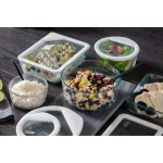 Pyrex Ultimate 10-Piece Glass Food Storage Set with Oven-Safe Glass Lids and White Silicone Rims thumbnail 4