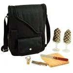 Unbranded Picnic at Ascot Bordeaux Wine and Cheese Cooler Bag Set with Glassware and Hardwood Board thumbnail 6
