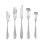 Cambridge Silversmiths Azura Satin Mirror 20-Piece 18/10 Stainless Steel Flatware Set, Service for 4 thumbnail 1