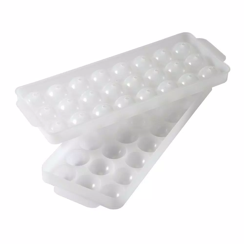 Hutzler 1 in. Natural Ice Ball Mold Ice Tray (3-Pack) - 72 Ice Spheres Total