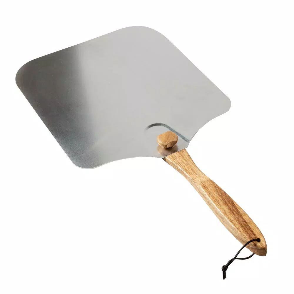 Honey-Can-Do 14 in. x 16 in. Aluminum Foldable Pizza Peel with Wood Handle