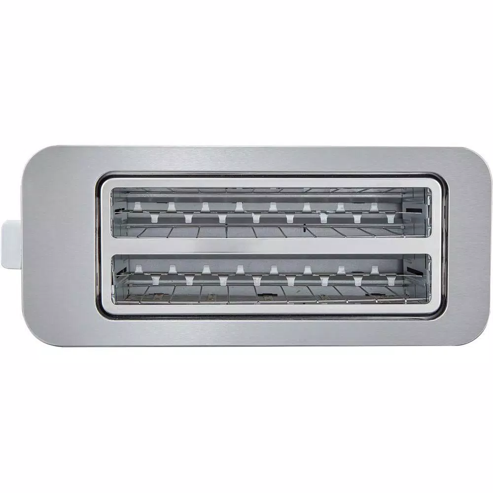 Caso Design 4-Slice Stainless Steel Wide Slot Toaster with Bun Warmer