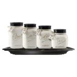 Unbranded Young's Inc. 4-Piece Ceramic Country Kitchen Canister Set with Airtight Seal thumbnail 1