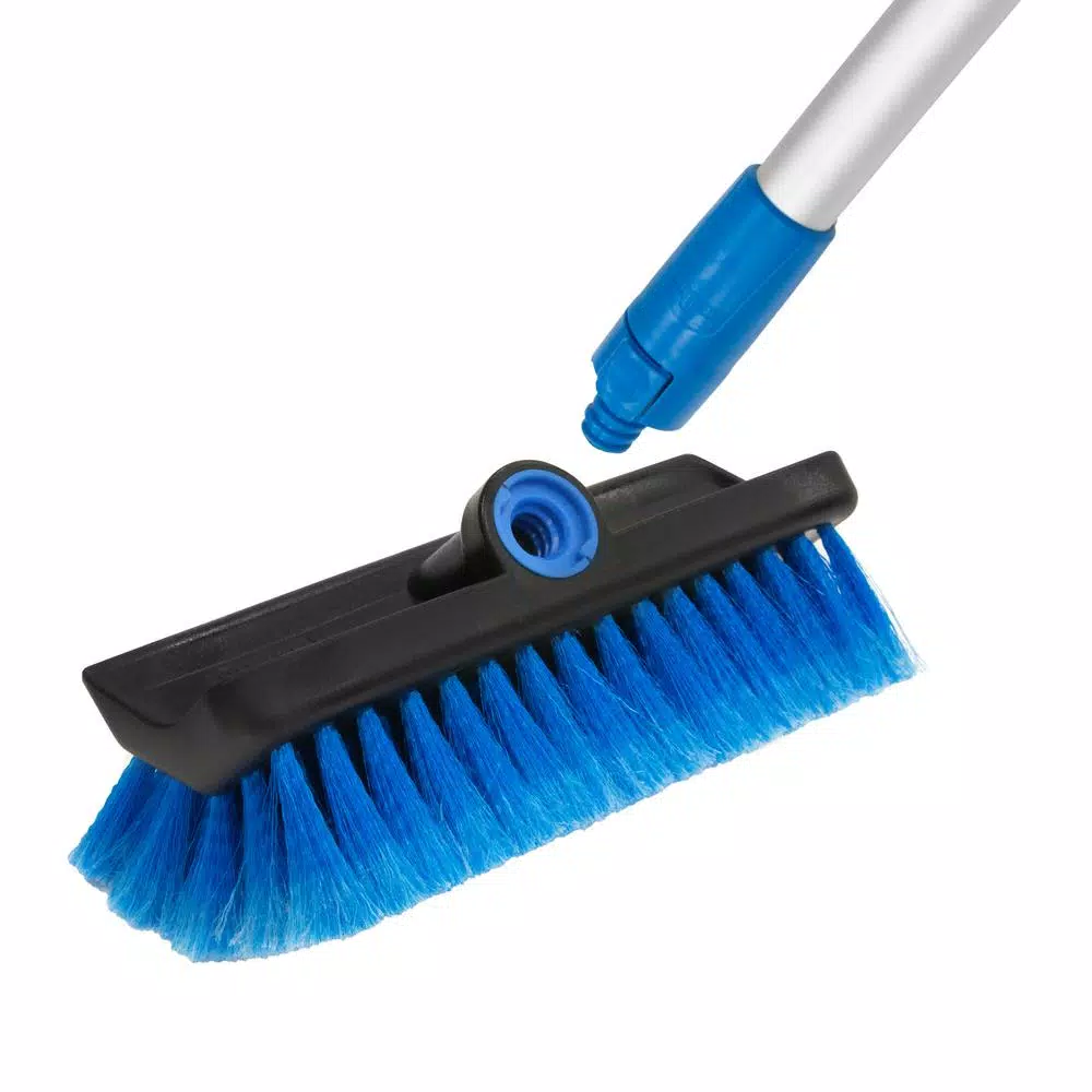 Unger Water Flow Bi-Level Wash Scrub Brush, Multi-Angle Soft Poly Bristles