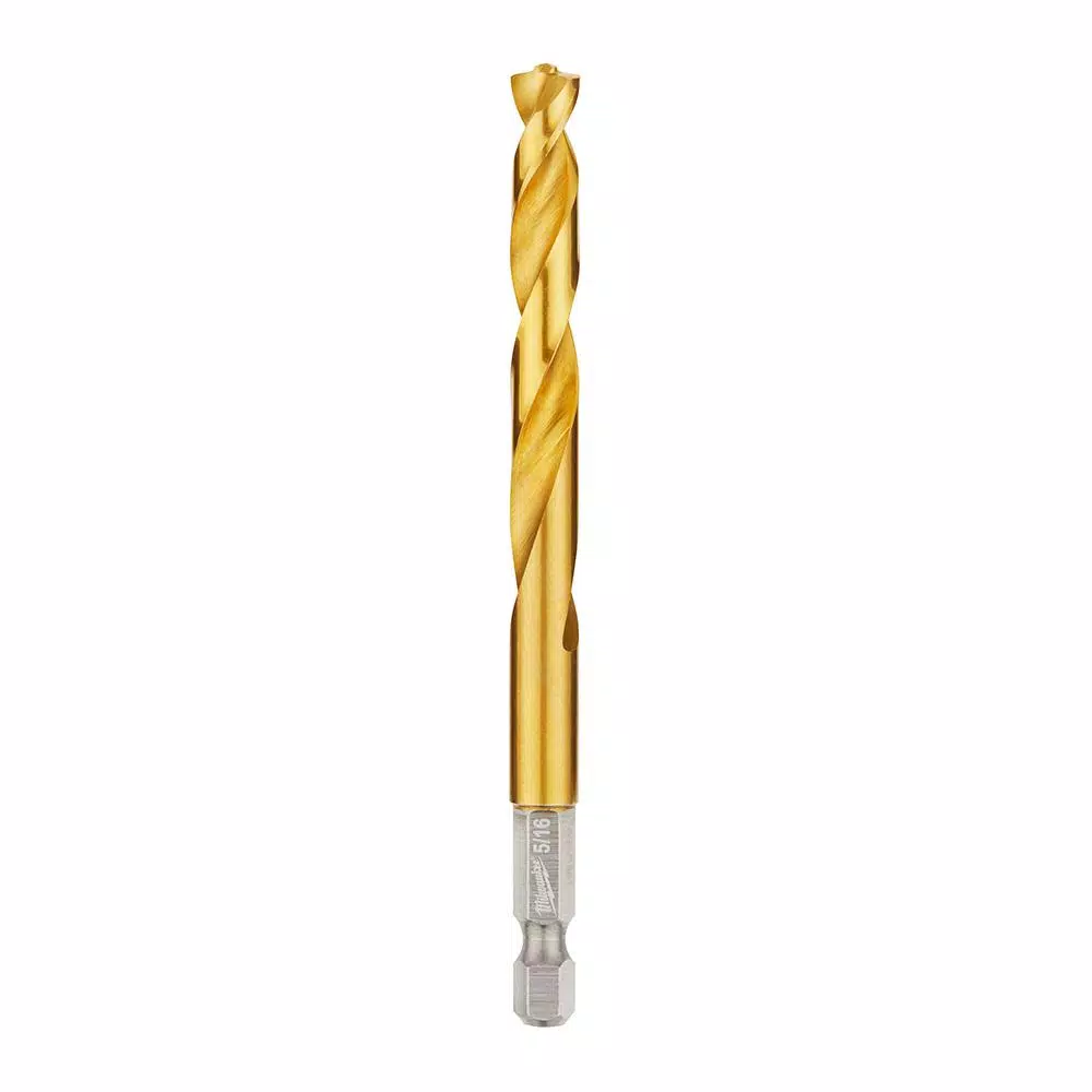 Milwaukee SHOCKWAVE 5/16 in. Titanium Twist Drill Bit with Red Helix