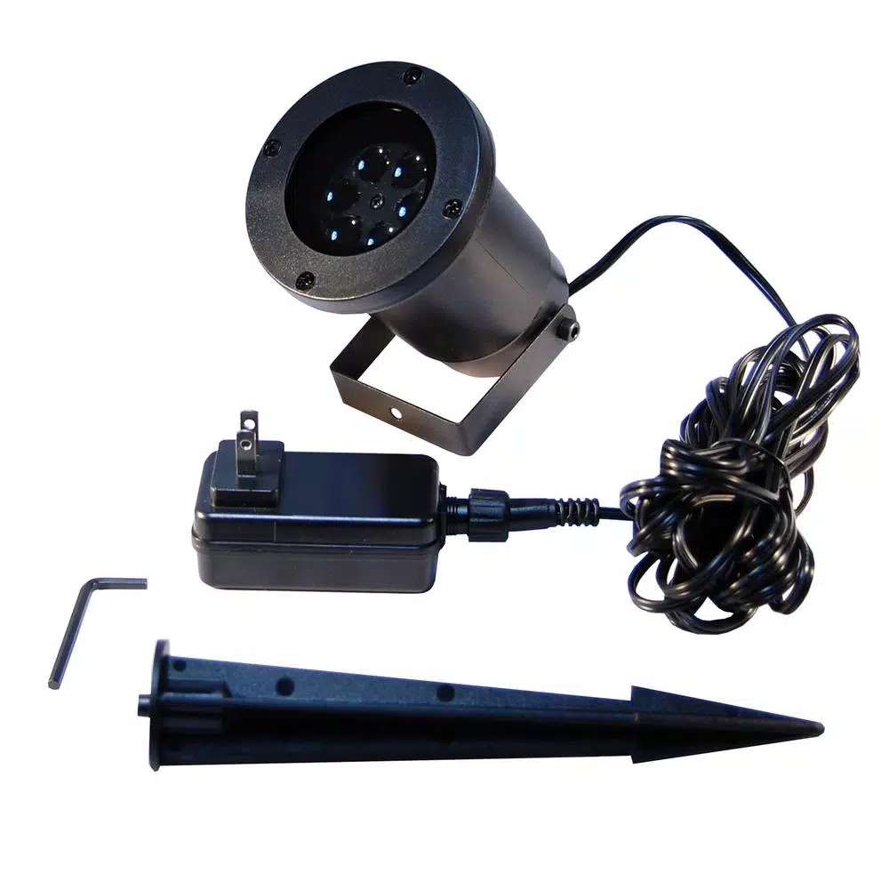 LUMABASE LED White Snowflake Projector Light - Rotating Indoor/Outdoor Holiday Decor