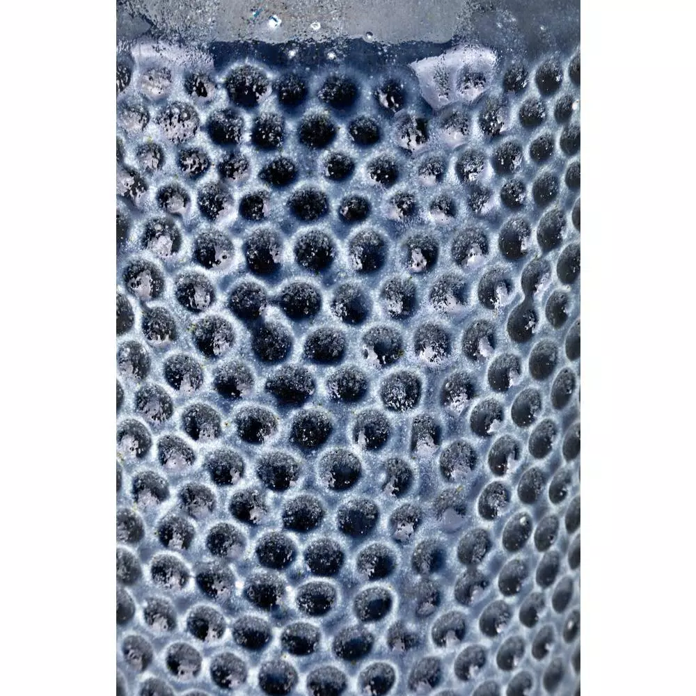 IMAX Skye Blue Large Ceramic Floor Vase - 18in Cylindrical Textured Vase