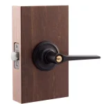 Copper Creek Zane Contemporary Black Keyed Entry Door Lever, Modern Zinc Hardware thumbnail 2