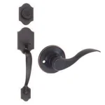 Design House Sussex Oil-Rubbed Bronze Entry Door Handleset with Springdale Lever and Single Cylinder Deadbolt thumbnail 1