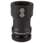 Steelman PRO 79325 1 in. Drive Budd Wheel Combo Impact Socket, 1-1/2 in. Hex x 13/16 in. Square thumbnail 1