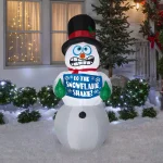 Home Accents Holiday 6 ft. Pre-Lit Animated Shivering Snowman Airblown Inflatable Holiday Decoration thumbnail 2