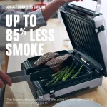 George Foreman Digital Smokeless Indoor Contact Grill, Family Size, Silver thumbnail 4