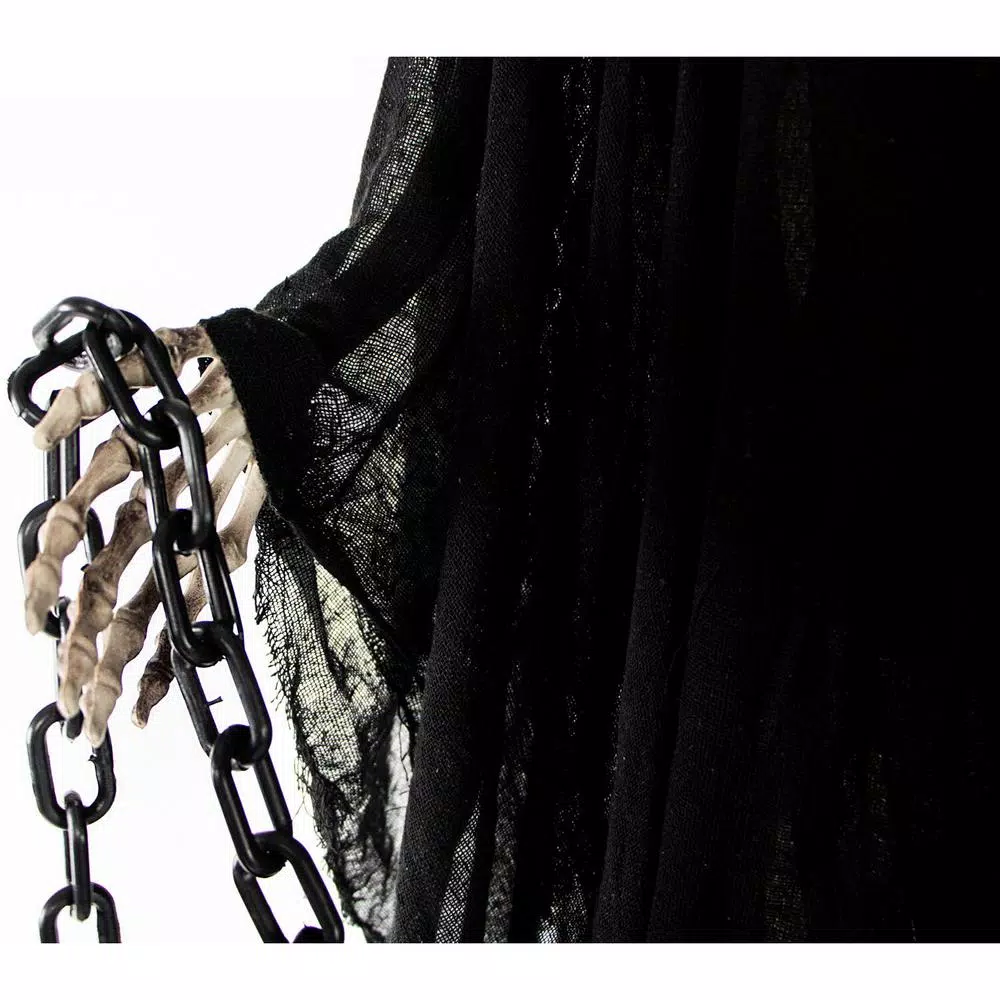 Haunted Hill Farm 5.5 ft. Moaning Grim Reaper Animatronic Halloween Prop