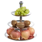 Visol 3-Tier Stainless Steel Cupcake and Fruit Stand, 13 in. Height thumbnail 1
