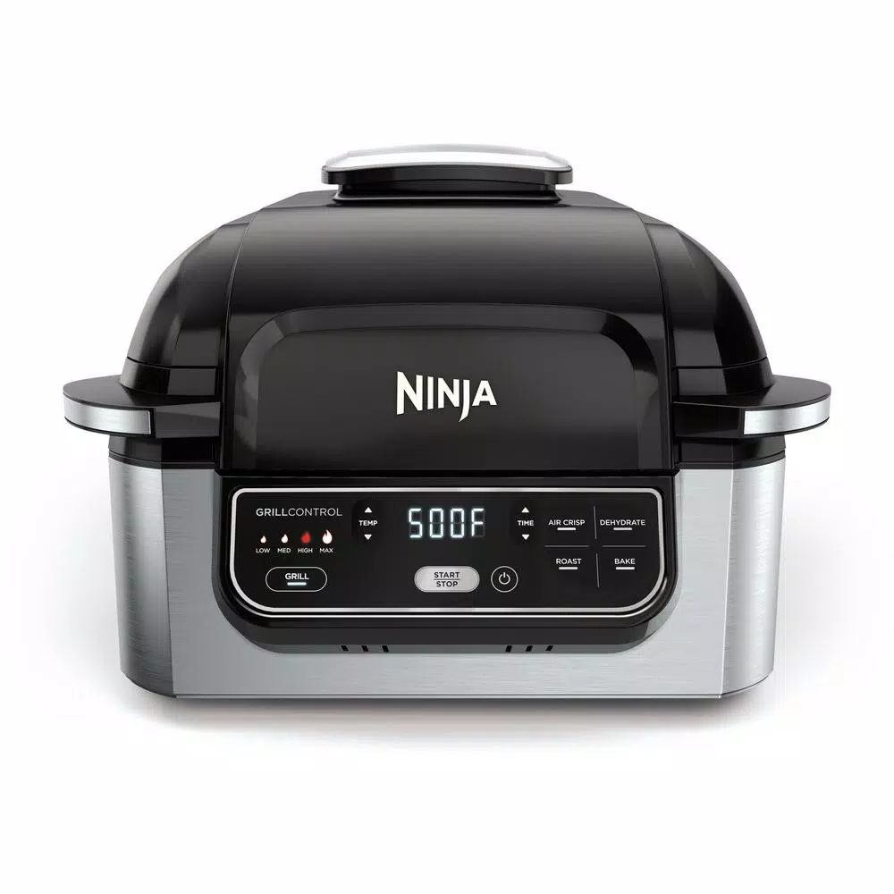 Ninja Foodi 5-in-1 Indoor Grill and 4 Qt. Air Fryer, Black Stainless Steel