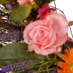 National Tree Company 24 in. Spring Wildflower Wreath with Mixed Flower Blooms thumbnail 3