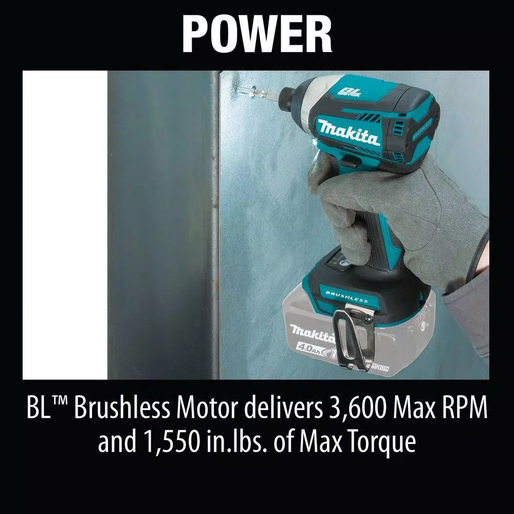 Makita 18V LXT Brushless 1/4 in. Cordless 3-Speed Impact Driver (Tool Only)