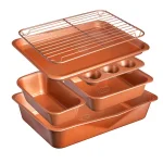 Gotham Steel StackMaster 21-Piece Aluminum Nonstick Cookware and Bakeware Set, Copper thumbnail 5