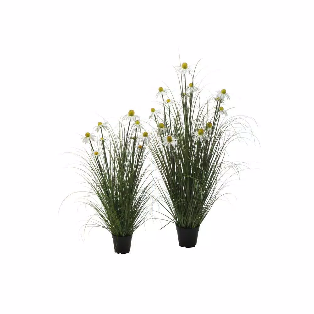 Tripar International, Inc White Daisy in Wild Grass Artificial Floral Arrangement Set of 2