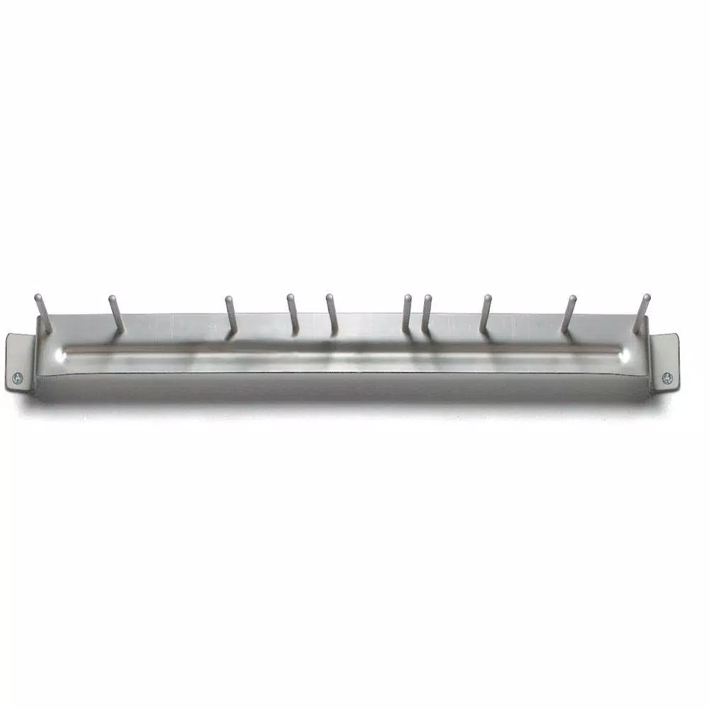 Carlisle 17 in. Aluminum Color-Coded Brush Rack, 10-Slot Holder (Case of 12)