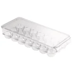 interDesign Fridge Binz 21 Egg Holder, Clear Plastic Refrigerator Storage Container thumbnail 1