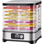 VIVOHOME 8-Tray Stainless Steel Food Dehydrator with Digital Timer and Temperature Control thumbnail 1