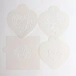 Designer Stencils Be My Valentine Heart Cookie Stencil Bundle - 4 Pattern Set thumbnail 1