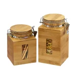 Furinno DaPur Small Natural Bamboo Airtight Kitchen Canister thumbnail 2