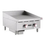 Magic Chef 24 in. Commercial Natural Gas Countertop Griddle, Stainless Steel thumbnail 3