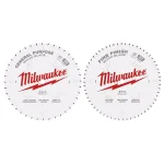 Milwaukee 10 in. Circular Saw Blade 2-Pack, 40-Tooth & 60-Tooth Carbide Blades thumbnail 1