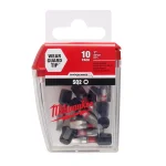 Milwaukee SHOCKWAVE #2 Square Recess 1 in. Impact Rated Steel Driver Bits (10-Pack) thumbnail 2