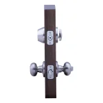 Copper Creek Colonial Satin Stainless Steel Entry Door Knob and Deadbolt Combo Lockset thumbnail 3
