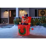 Home Accents Holiday 5 ft. Animated Airblown Inflatable Drum Major Bear in Jack-in-the-Box Christmas Decoration thumbnail 2