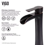 VIGO Niko Single Hole Vessel Bathroom Faucet with Pop-Up Drain, Antique Rubbed Bronze thumbnail 3