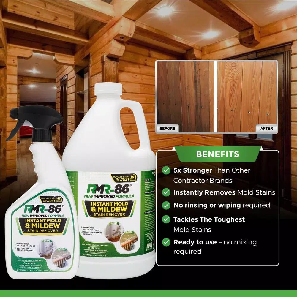 RMR BRANDS Instant Mold & Mildew Stain Remover, 2.5 Gallon Liquid Formula