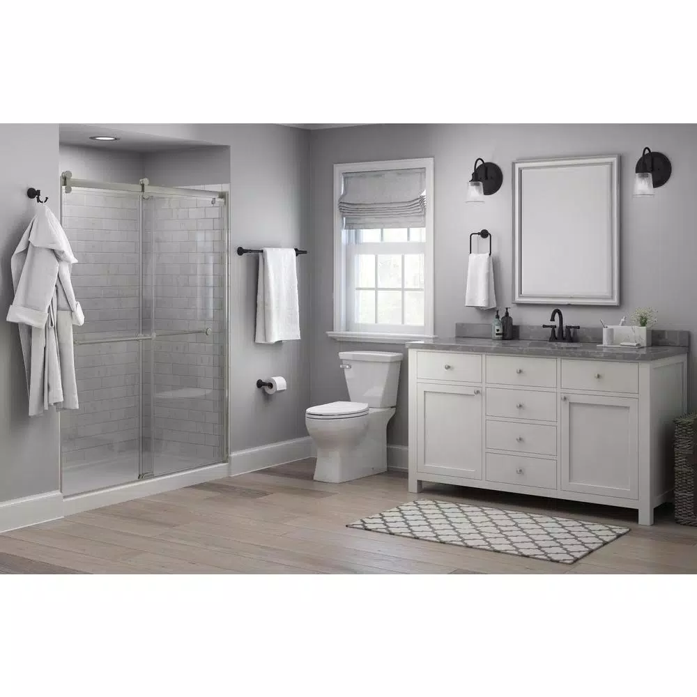 Delta Chamberlain 24 in. Matte Black Towel Bar, Zinc Die Cast Construction