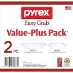 Pyrex Easy Grab Glass Bakeware Value Pack, 2-Piece Rectangular Baking Dish Set thumbnail 2