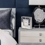 Unbranded Mirrored Table Clock with Beaded Glass Border and Roman Numerals thumbnail 5