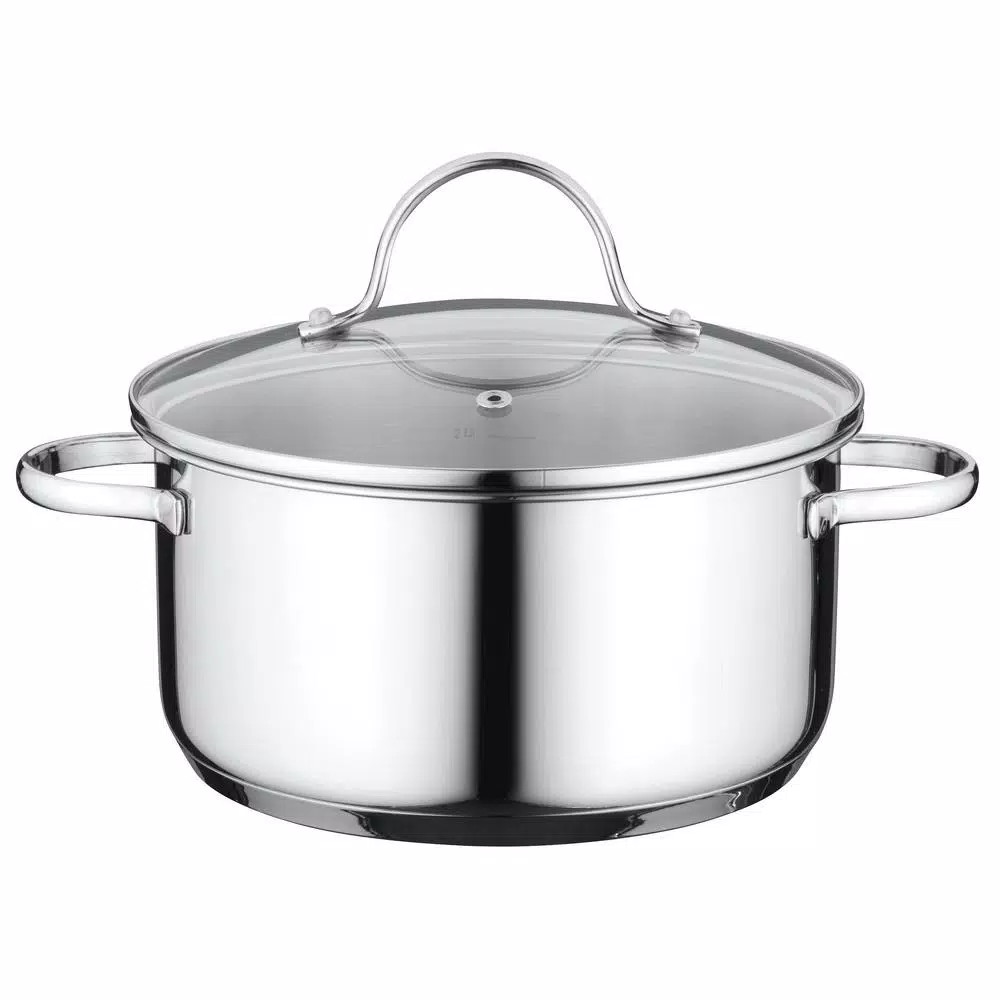 BergHOFF Essentials Comfort 6-Piece Stainless Steel Cookware Set, Induction Safe, 18/10 Steel