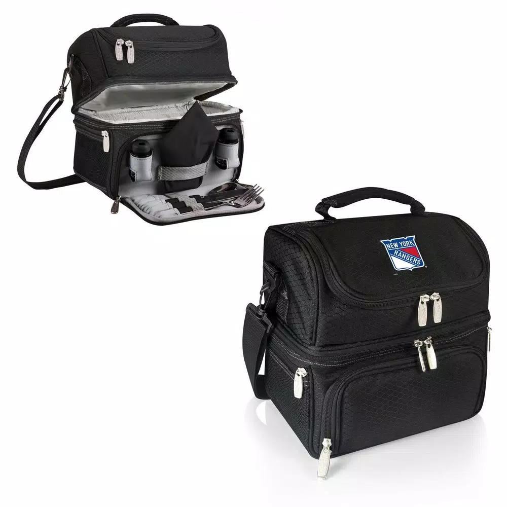 Picnic Time Pranzo New York Rangers Black Insulated Lunch Bag & Picnic Tote Set