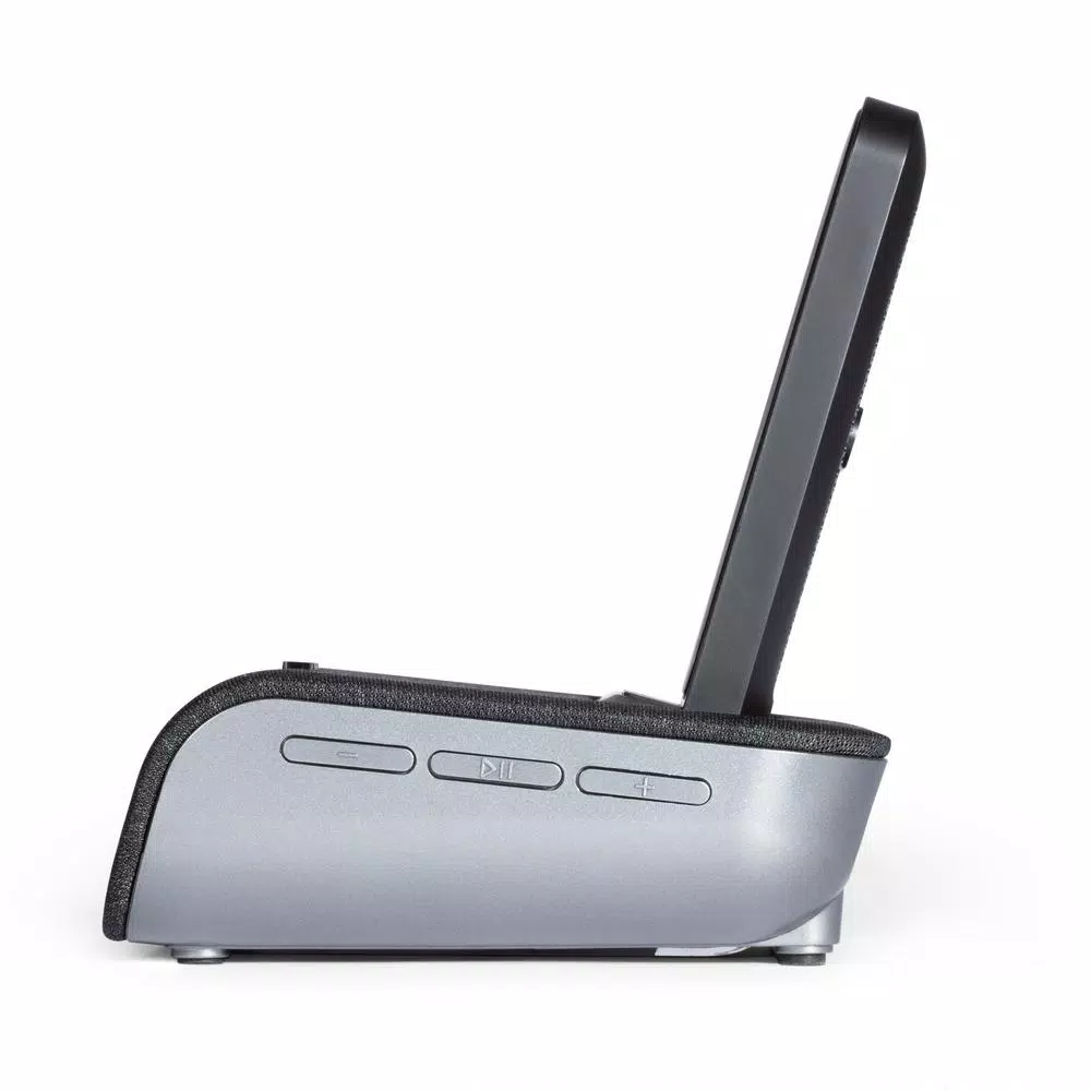 iHome TIMEBASE iBTW20B Bluetooth Alarm Clock with Wireless Qi Charging and USB Port