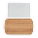 Picnic Time Billboard Rubberwood Serving Tray with Removable Tempered Glass Top thumbnail 3